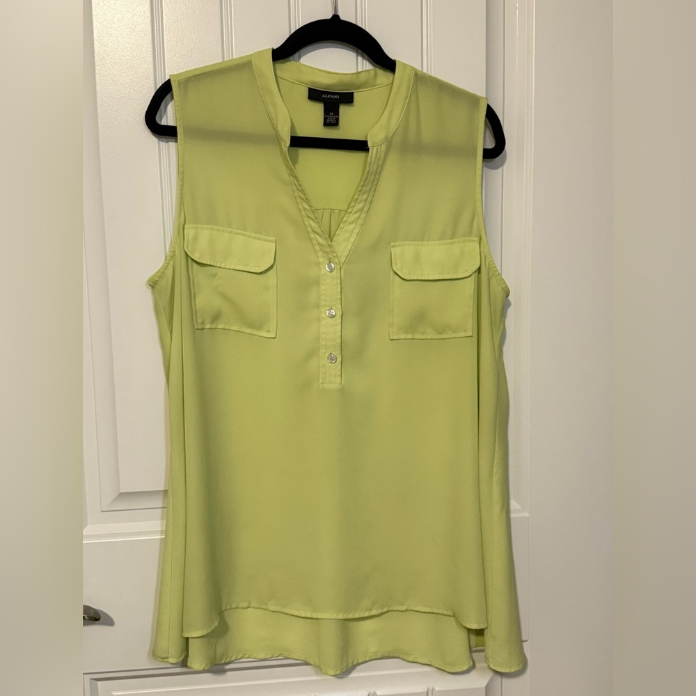 Alfani Lime Sleeveless Blouse